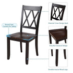 5-Piece Dining Table Set with Chairs, Home Kitchen Table Set