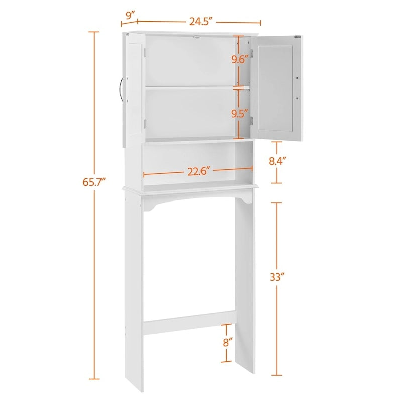 Yaheetech Bathroom Space Saving Organizer Over-the -Toilet