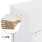 Yaheetech Bathroom Free Standing Storage Floor Cabinet with Drawers