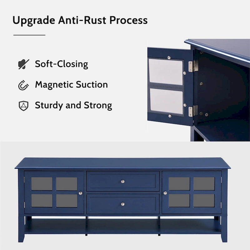 TV Stand for TVs up to 60,Entertainment Center with Multifunctional Storage Space,TV Cabinet with Modern Design,Media Console