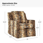 Stan Farmhouse Slipcover Rocking Swivel Chair by