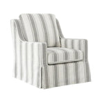 Stan Farmhouse Slipcover Rocking Swivel Chair by