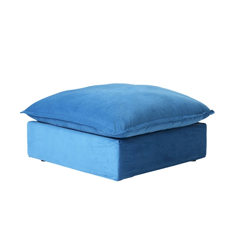 U Shape Couch Sectional for Living Room, Velvet Convertible Sectional Sofa With Ottomans
