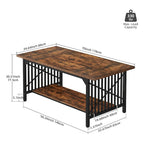 Moasis 70-Inch Large Kitchen Dining Table for 6-8 People, Farmhouse Industrial Kitchen Table with Storage Shelf