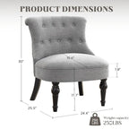 Living Room Armless Accent Comfy Chair