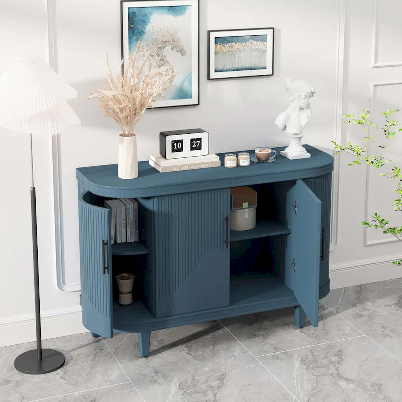 Modern 47.2-Inch Decorative Storage Cabinet with Adjustable Shelves
