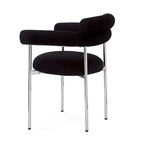 Naci Modern Fabric Arm Dining Chairs with Metal legs by Christopher Knight Home