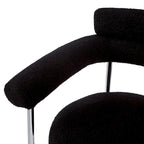Naci Modern Fabric Arm Dining Chairs with Metal legs by Christopher Knight Home