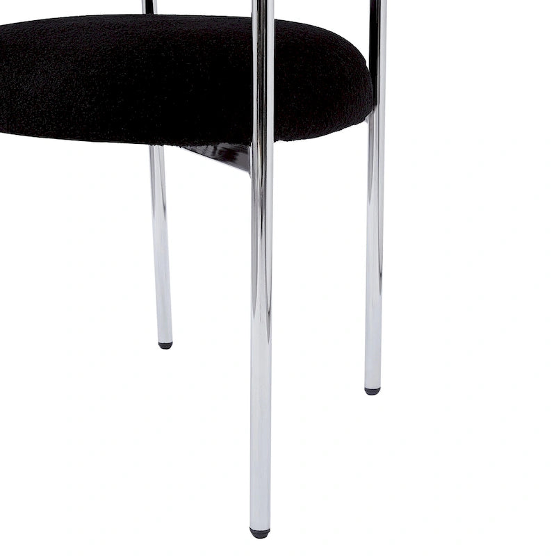 Naci Modern Fabric Arm Dining Chairs with Metal legs by Christopher Knight Home