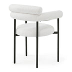 Naci Modern Fabric Arm Dining Chairs with Metal legs by Christopher Knight Home