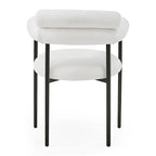 Naci Modern Fabric Arm Dining Chairs with Metal legs by Christopher Knight Home