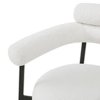 Naci Modern Fabric Arm Dining Chairs with Metal legs by Christopher Knight Home