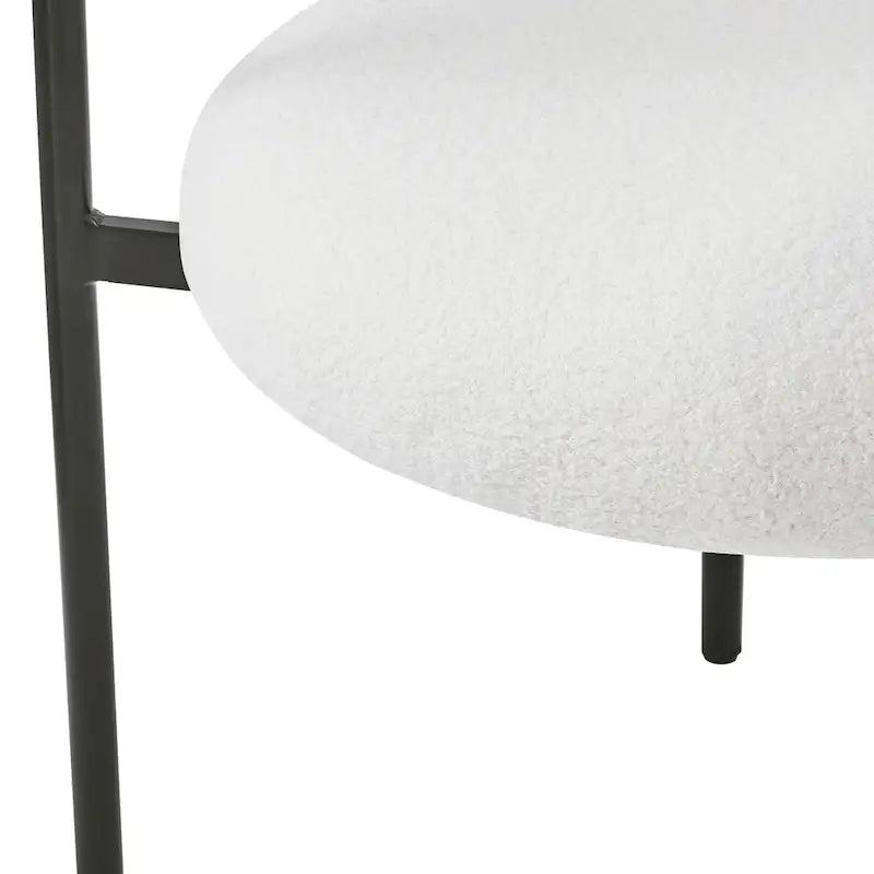Naci Modern Fabric Arm Dining Chairs with Metal legs by Christopher Knight Home