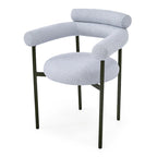 Naci Modern Fabric Arm Dining Chairs with Metal legs by Christopher Knight Home