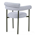 Naci Modern Fabric Arm Dining Chairs with Metal legs by Christopher Knight Home