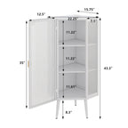 3-Tiers Coner Cabinet With Glass Door