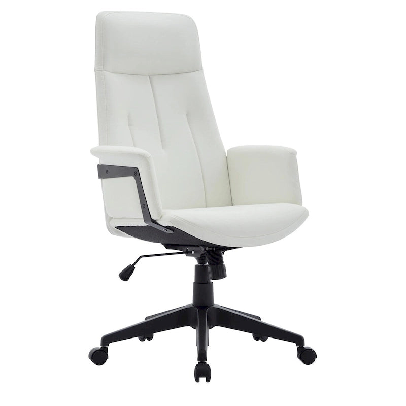 Leather Office Computer Chair Adjustable Height Swivel Desk Chair With Lumbar Support Inifini Collection