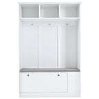 Merax 5-in-1 Entryway Hall Tree with Shoe Storage Bench