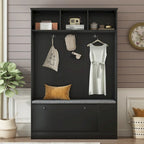 Merax 5-in-1 Entryway Hall Tree with Shoe Storage Bench