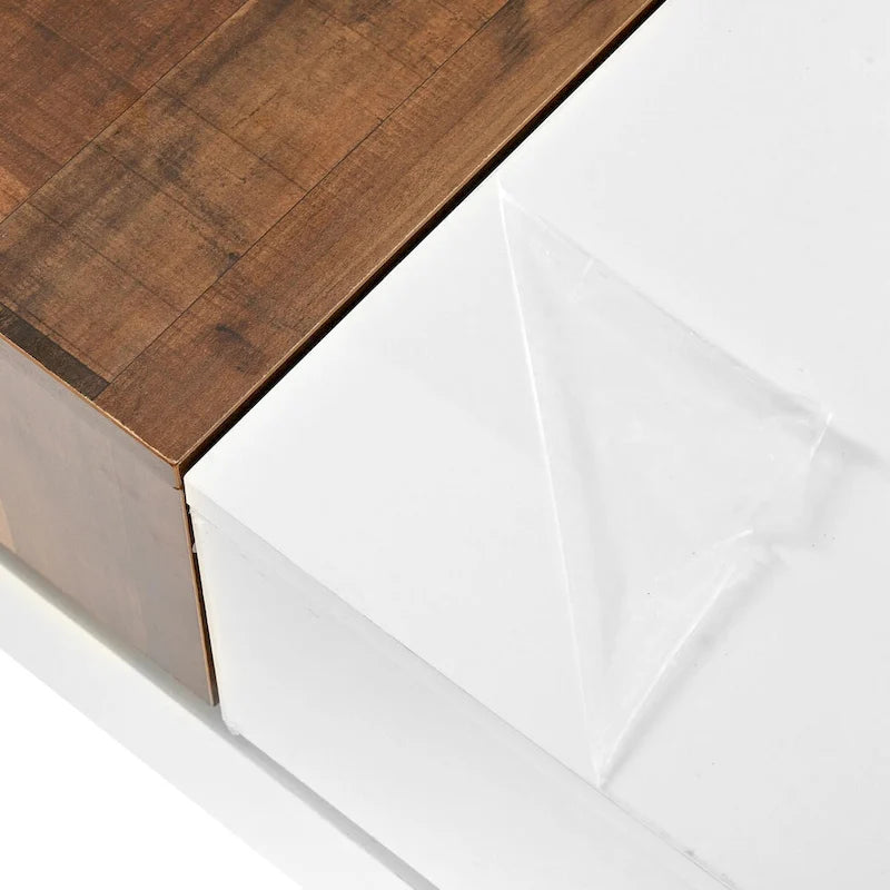 31.4 Square Coffee Table with Sliding Top and Hidden Storage
