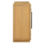 60 Farmhouse 4-Door Large Storage Vintage Sideboard with Metal Handles and Adjustable Shelves