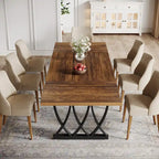 70.87-inch Wood Metal Rectangular Kitchen Dining Table for 6-8