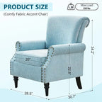 Classic Upholstered Accent Chair Set of 2