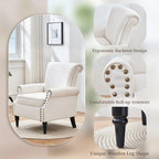 Classic Upholstered Accent Chair Set of 2