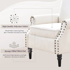 Classic Upholstered Accent Chair Set of 2